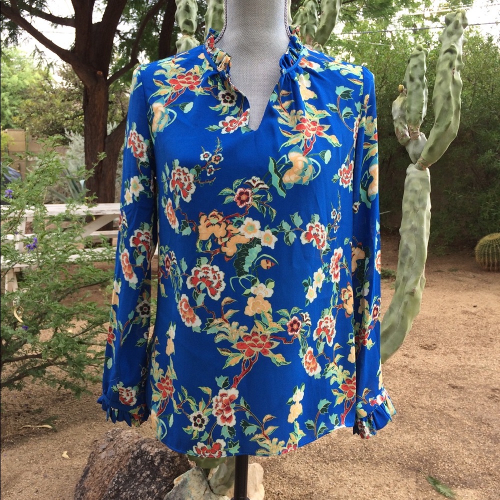 Blue Floral Top